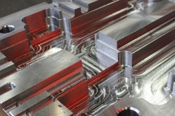 Inside view of a 4140 custom steel mold base